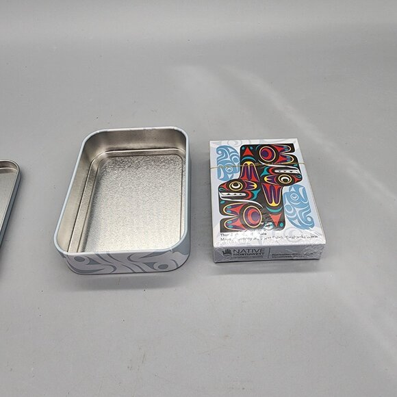 Native Northwest Playing Cards Tin Thunderbird & Whale Indigenous Art - Picture 6 of 6